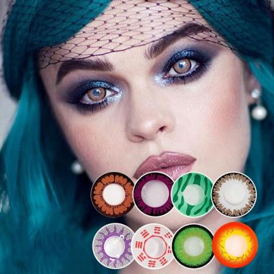 China Annual Crazy HEMA+NVP EyescontactlensColor Explosion Collection Color Contact Lenses for sale