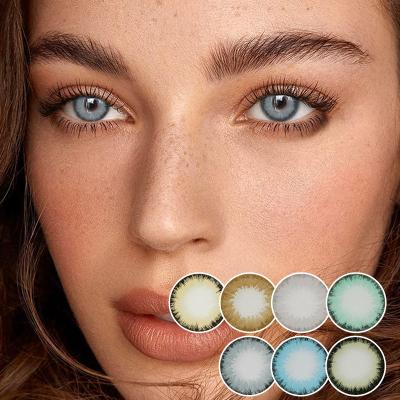 China HEMA+NVP fast delivery tinted contact lenses annual natural shade color collection color contact lenses for sale