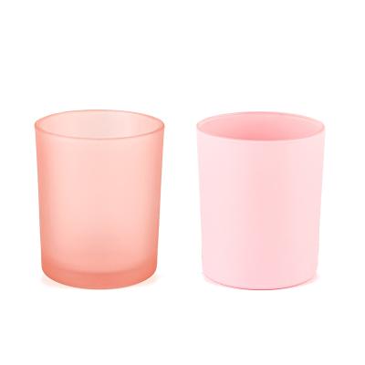 China Red Black Rose Amber Blue Green Yellow Empty Glass Candle Jars Eco-friendly 220ml 315ml 430ml 550ml With Bamboo Lids And Metal Lids for sale