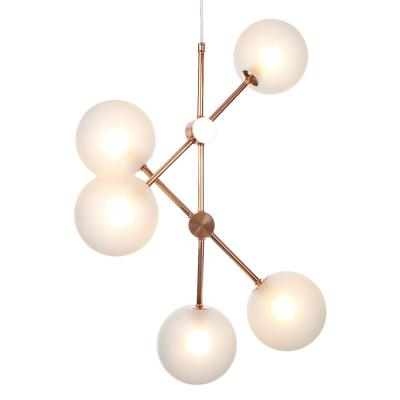 China 2020 Modern Unique Design Modern Indoor Decorate Pendant Bulb Frosted G4 Shade Led Chandelier Light for sale