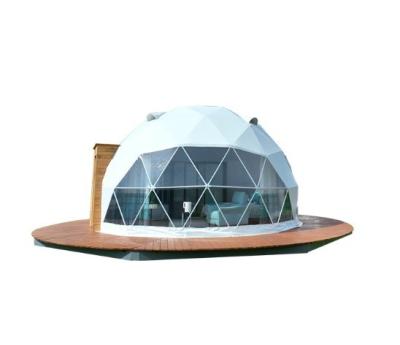 China Farmhouse Outdoor Round Glamping Dome Tent with Customized Color Luxury House Bathroom for sale