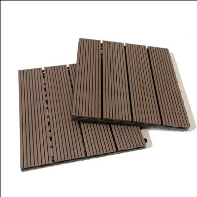 China Terrace Wood Plastic Composite Coffee WPC 300*300mm Floor Tile for Smooth Outdoor Garden for sale