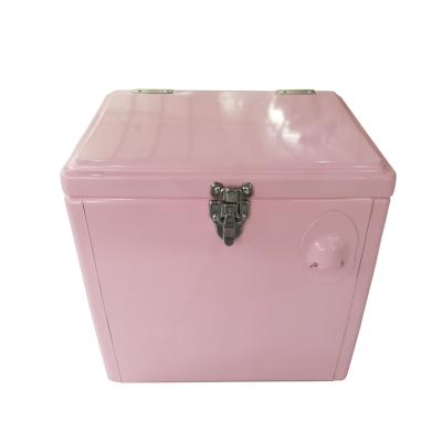 China Customized Waterproof Promotion Metal Ice Chest Portable Cooler Box For Camping for sale