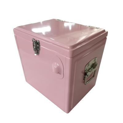 China Vintage 15l Promotional Cool Metal Cooler Box Environmentally Friendly Style Waterproof for sale