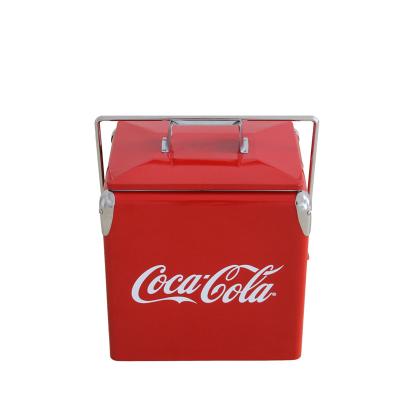 China Waterproof 13 Liter Picnic Box Small Picnic Box Ice Bucket Cooler Outdoor Metal Manufacturing for sale