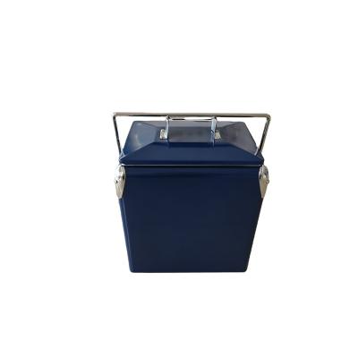 China Waterproof 13 Liter Painted Steel Retro Ice Cooler Beer Cooler for sale