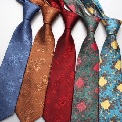 China Wholesale Polyester Flower Factories Pattern Mens Neck Ties Polyester Ties For Wedding for sale