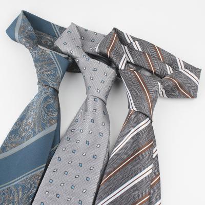 China Brand New Polyester Stripe Casual Ties Fashion Polyester Ties For Men for sale