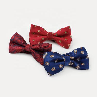 China Custom Cute Fashion Pattern Mens Special Design Bear Polyester Bow Ties For Party for sale