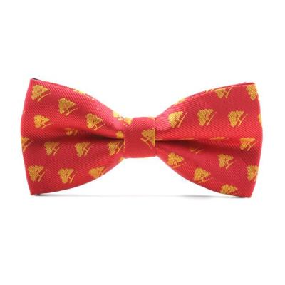 China Fashion Latest Fashion Wholesale Red Polyester Christmas Bowties For Men for sale