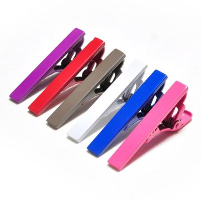 China Wholesale High Quality Fashion Solid Color Brass Tie Rod Clip For Men for sale