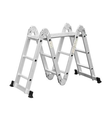 China Folding Ladders Home Portable High Quality Multifunctional Folding Aluminum Hinged Ladder With Ladder Hinged Folding Ladder for sale