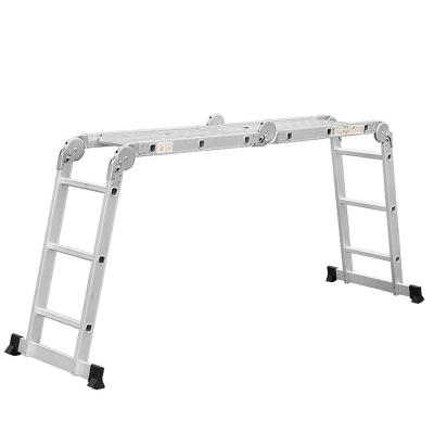 China Folding ladders factory direct supply lightweight sturdy non-slip engineering aluminum hinged ladder and hinged ladder for sale