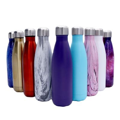 China Sustainable Wholesale Custom Sport Vacuum Flask Metal Double Wall Thermos Insulated Coke Shaped Cola Flask Bottle For Water for sale