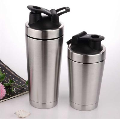 China Viable High Quality Custom Logo Protein Shaker Bottle With Stainless Steel Ball Insulated Shaker Mixing Bottle for sale