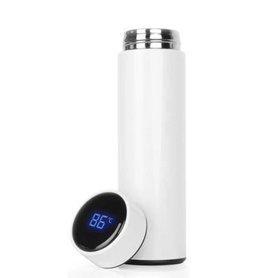 China Sustainable Thermos 500ml Vacuum Cup Customizable Water Bottle With Led Temperature Display Lid for sale