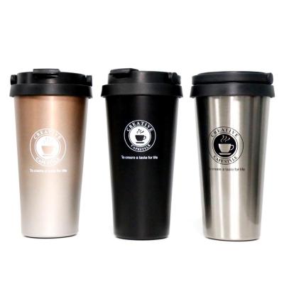 China Exquisite Custom Business 16oz Home Office Stainless Steel Coffee Thermal Travel Mug for sale