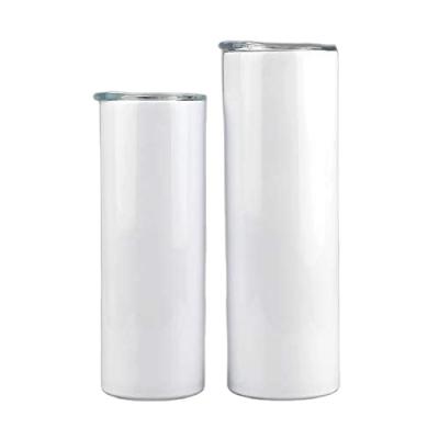 China Disposable 20oz Double Wall Insulated White Stainless Steel Sublimation Masks Lean Tumbler With Lid for sale