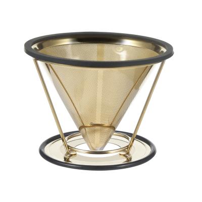 China Removable Eco-friendly Titanium Coated Drip Coffee Filter Bag For Cup Cone Shape /Drip Coffee Filter Bag for sale