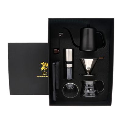 China Viable Hot Sale Design Reusable Drip Coffee Set New Pour Over Coffee Maker Grinder Maker Gift Coffee Filter Set for sale