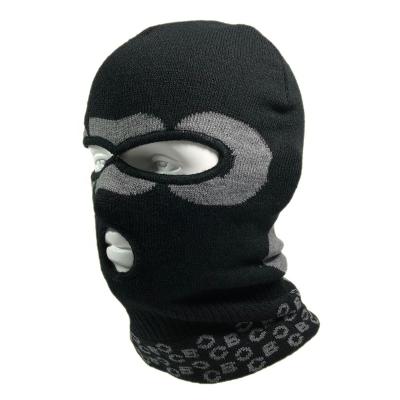 China Fashion Warm Unisex Colorful Winter Comfortable OEM Top Selling Hooded Balaclava With Eyes Say Mouth Hole Custom Jacquard Design Ski Mask 3 for sale