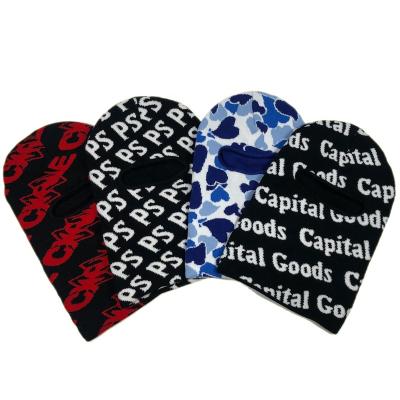 China OEM COMMON fashion acrylic unisex black knit full face hole ski mask custom one all over print jacquard design balaclava motorcycle for sale