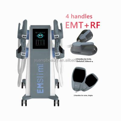 China Detox Stretching Products 7 Tesla Portable EMS 4 Handles hi-emt neo rf emslim muscle sculpting machine with pelvic stimulation pads for sale