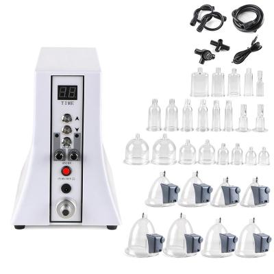 China 2021 Weight Loss Vacuum Therapy Machine 35 Cups Enlargement Machine Vibration+Vacuum+Far Infrared Butt Lifting Cupping Machine for sale