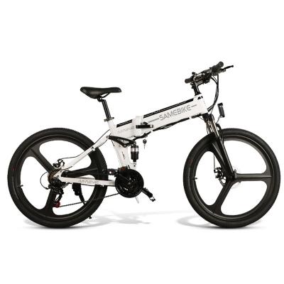 China Aluminum Alloy Samebike LO26 26 Inch Folding Electric Bike Power Assist 48V 350W Motor 10.4Ah Smart Moped E-Bike For Outdoor Travel for sale