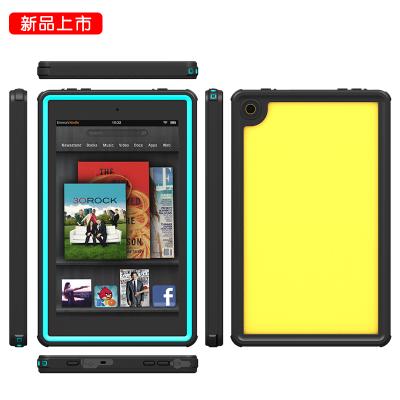 China Amazon Fire HD 8 Waterproof Tablet Case, Rugged Shockproof Dirtproof Cover IP68 Waterproof Clear Pocket For Light Up HD 7/8 PC Tablet Case for sale