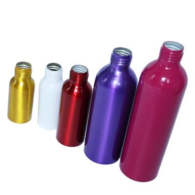 China Personal Care Vending 20/410 24/410 28/410 Round Mouth Neck Wider Diameter Aluminum Bottle With Caps for sale