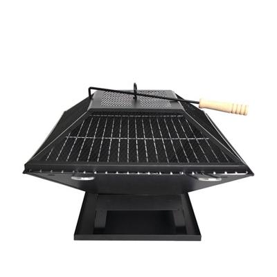 China Folding SteelSquare Fire Pit Mini Electric Barbecue Grill Outdoor Stainless BBQ Grill for sale