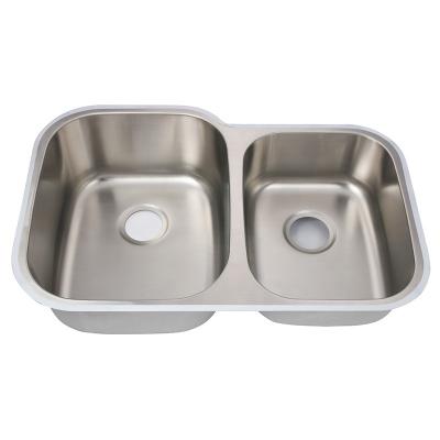 China Without Faucet High Grade Stainless Steel Double Bowl Kitchen Sink for sale