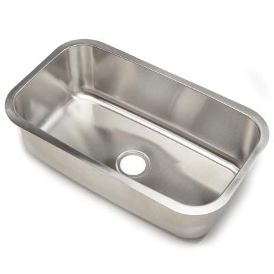 China Without Faucet Undermount Kitchen Sinks 18 Gauge Stainless Steel Luxury Single Bowl Kitchen Sink for sale