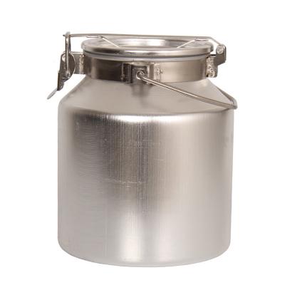 China Milk Customized Logo 5 Liter Aluminum Milk Pail With Metal Hand for sale