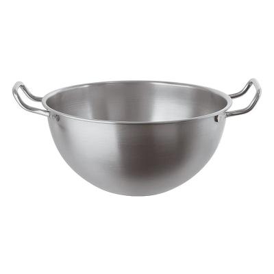 China Deep Suction Sheet Metal Parts Kitchen Stainless Steel Aluminum Mixing Bowl With Handles for sale