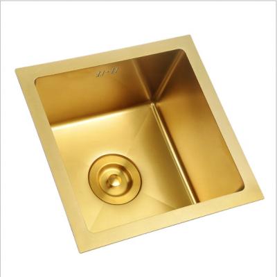 China With Stainless Steel Gold Nano Sink Faucet Good Price Rectangular Single Bowl Kitchen Sink for sale