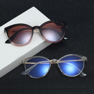 China 2021 Fashion Sunglasses Women Designer Round Eye Glass Frame TR90 Women's Retro Clip On Polarized Sunglasses for sale