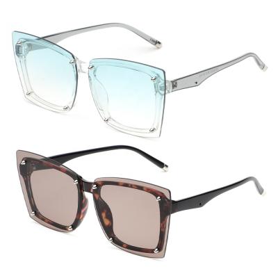 China 2022 wholesale custom made designer sunglasses oversized rimless women gafas de sol brand sonnenbrille de luxus new arrival place for sale