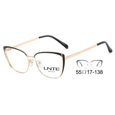 China Fashionable Luxury Blue Light Rays Fashionable Anti Reading Frames Women Optical Glasses Women Blue Light Blocking Glasses for sale