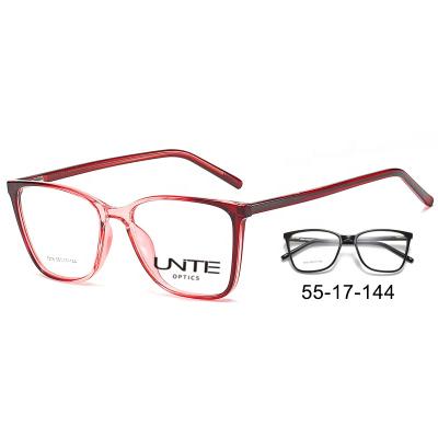 China For reading glasses manufacture direct wholesale italian design women optical frame red glass eye wear glasses for sale