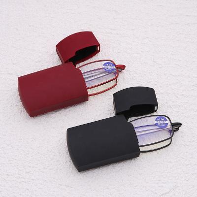 China Retractable Unite Optical New Arrival Presbyopia Mini Ultra Thin Lightweight Folding Reading Glasses In Case for sale