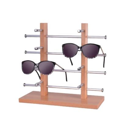 China One Stage Shopping Displays Device Counter Stand Sunglass Eco Friendly Wooden Eyewear Rack Display Stand For Retail Store for sale