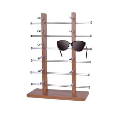 China Factory One Stage Store Optical Equipment Custom Size Wooden Countertop Sunglasses Frames Display Stand for sale