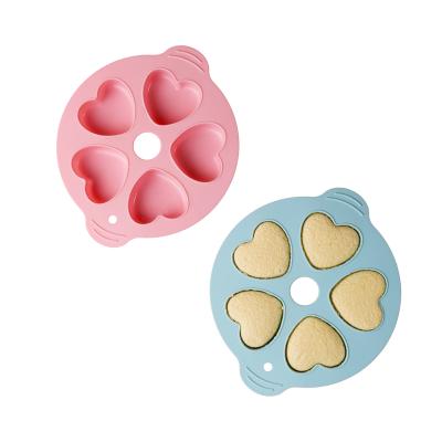 China Customized Eco-Friendly Food Grade Silicone Chocolate Heart Shape Mold BPA Free Cake Tools Mold Non-Stick Round Cake Baking Mold for sale