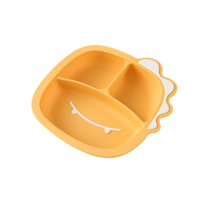 China Children's Baby Suction Dish Silicone Baby Dish Non-Slip Kids Dishes for sale