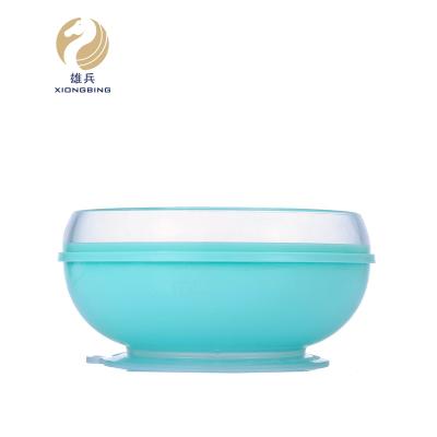 China Reusable 450ml BPA Free Food Baby Suction Bowl Mixing Grinding Silicone Customized BPA Free Silicon Manual Opp Bag, Can Be Customized for sale