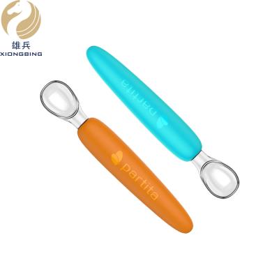 China Silicone Baby Spoon BPA Eco Food Grade Viable Free Non-Toxic Silicone Baby Feeding Spoon for sale