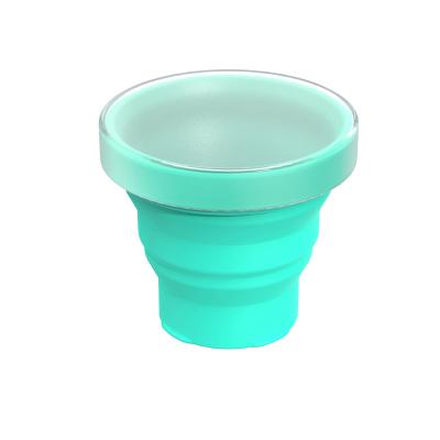 China Wholesale Casual Collapsible Silicone Reusable Water Cup 250ml Coffee for sale