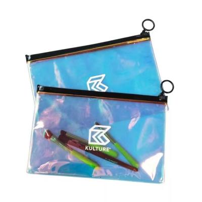 China Custom Logo Plastic Clear Slider Zipper Security Bag Clothing Tote Bags With Zipper Lock for sale